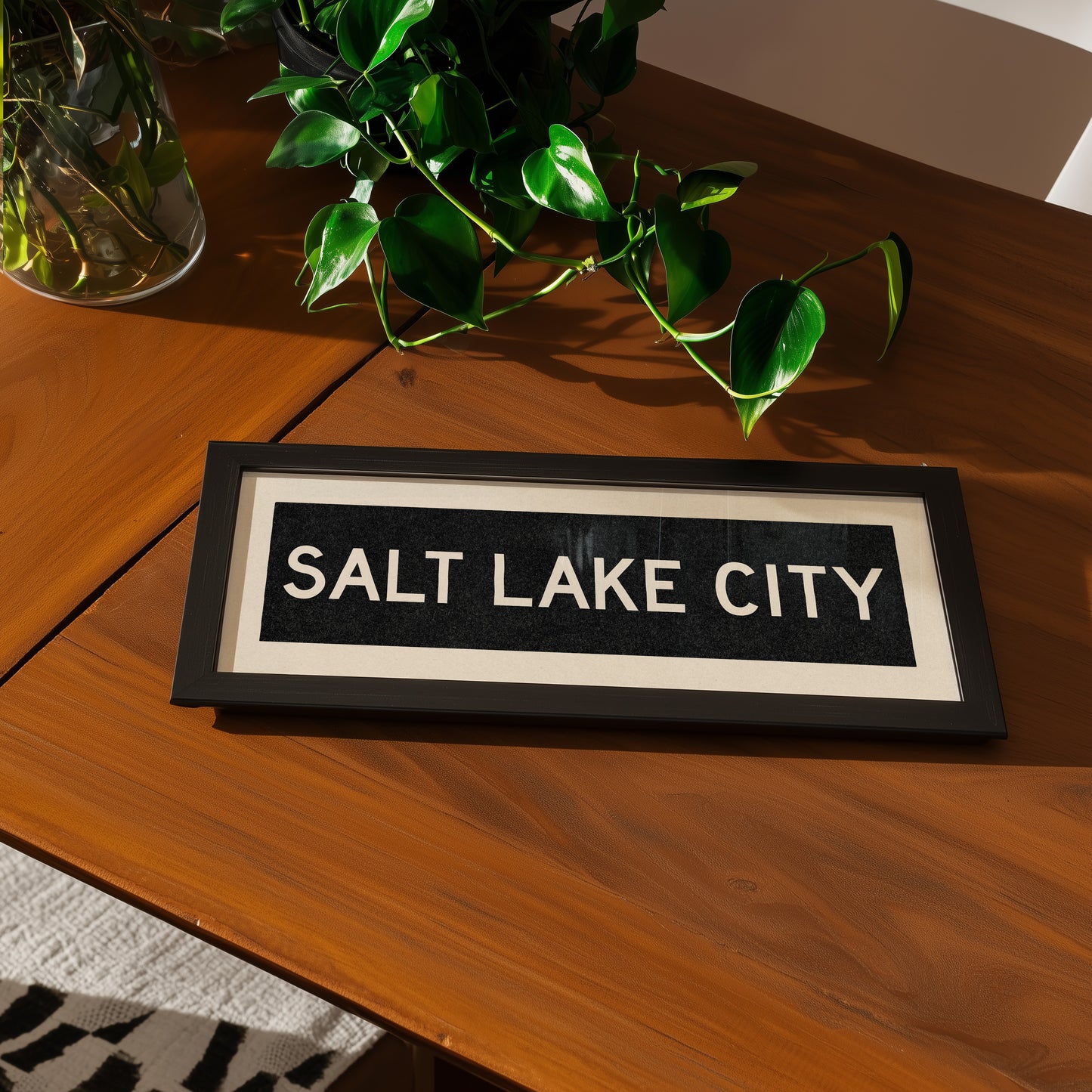 Framed Salt Lake City Utah Bus Scroll