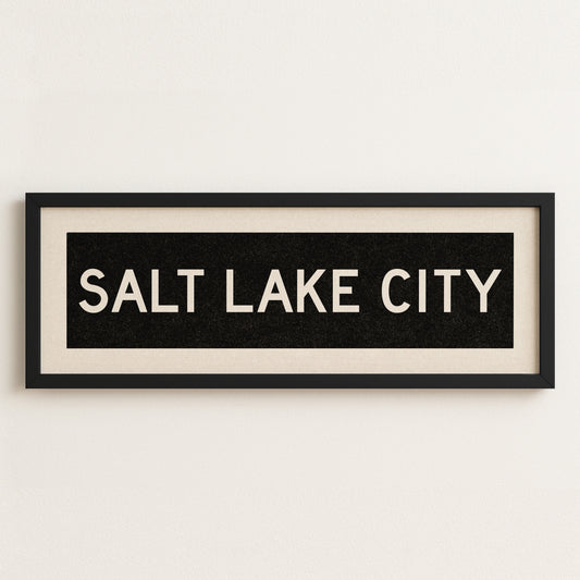 Framed Salt Lake City Utah Bus Scroll