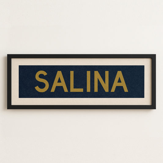 Framed Salina KS Bus Scroll