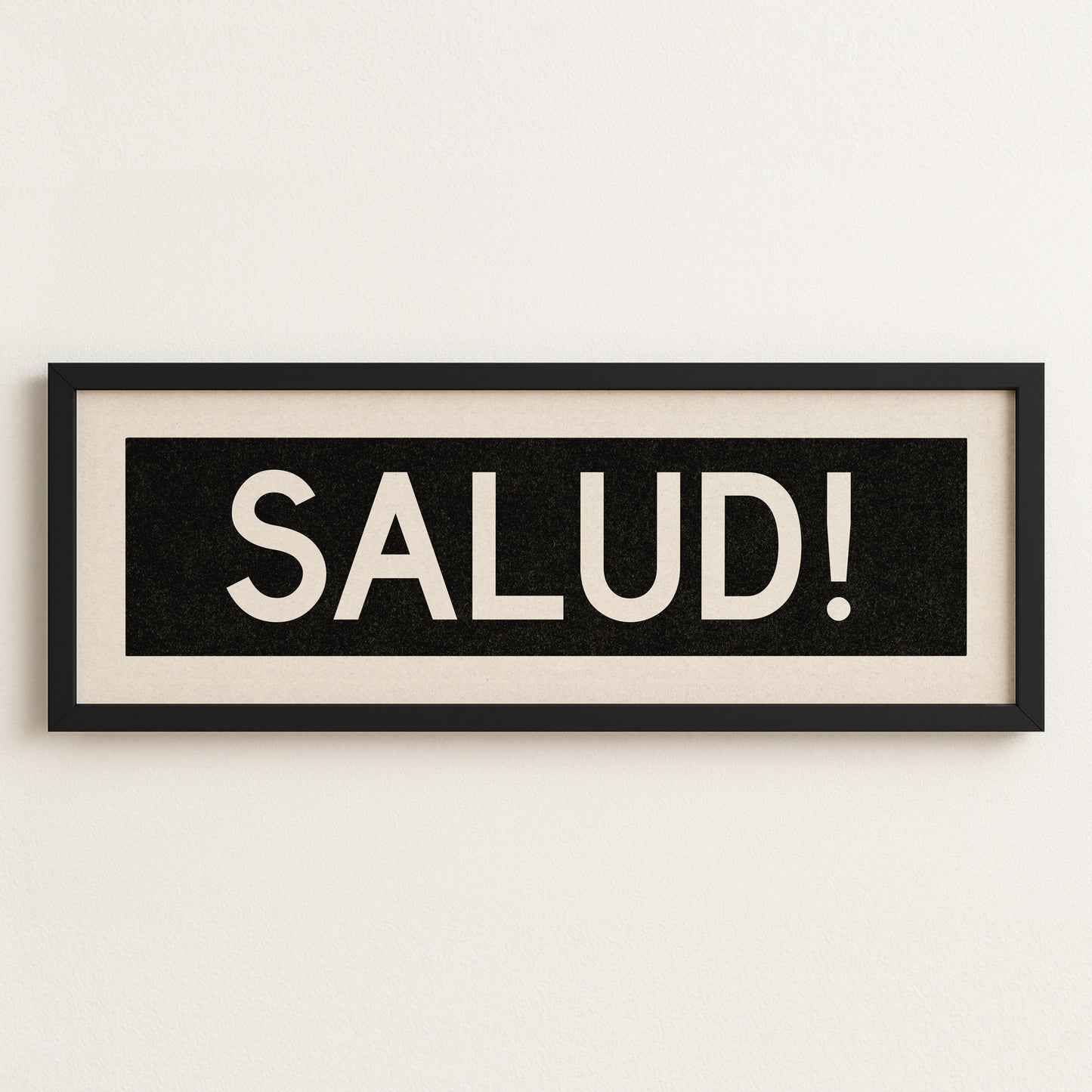 Framed Salud! Bus Scroll Sign - Tejas Country Club