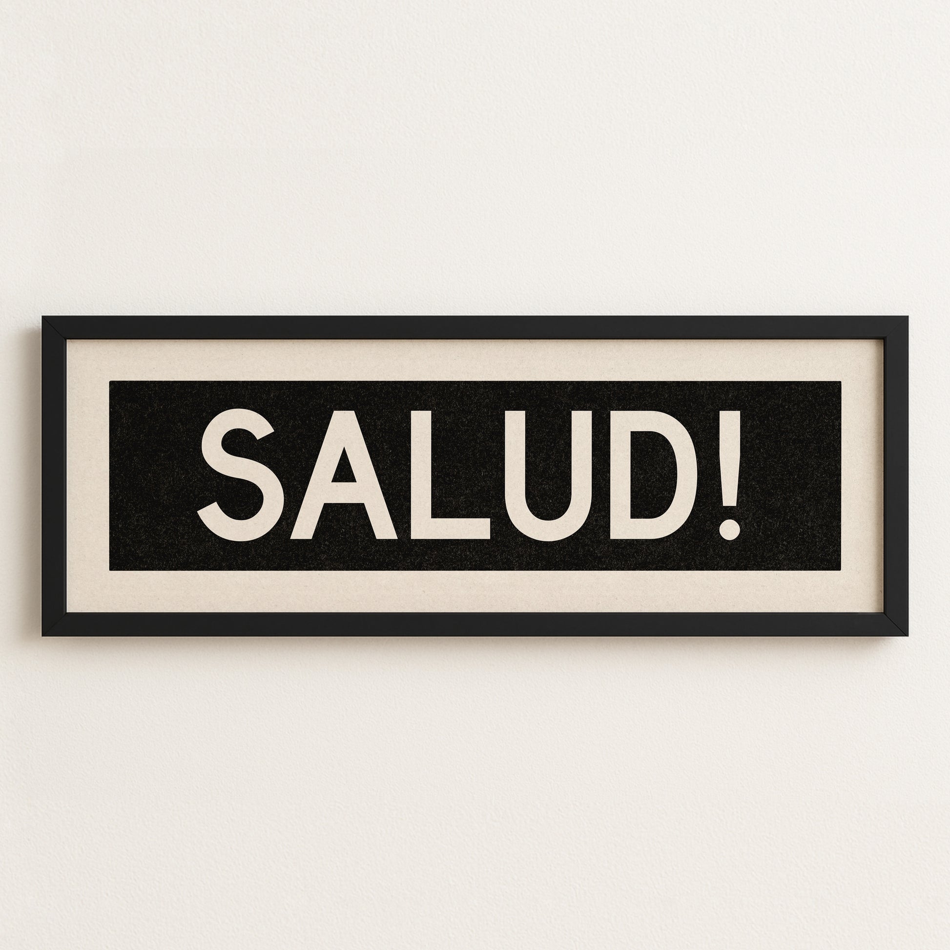 Framed Salud! Bus Scroll Sign - Tejas Country Club