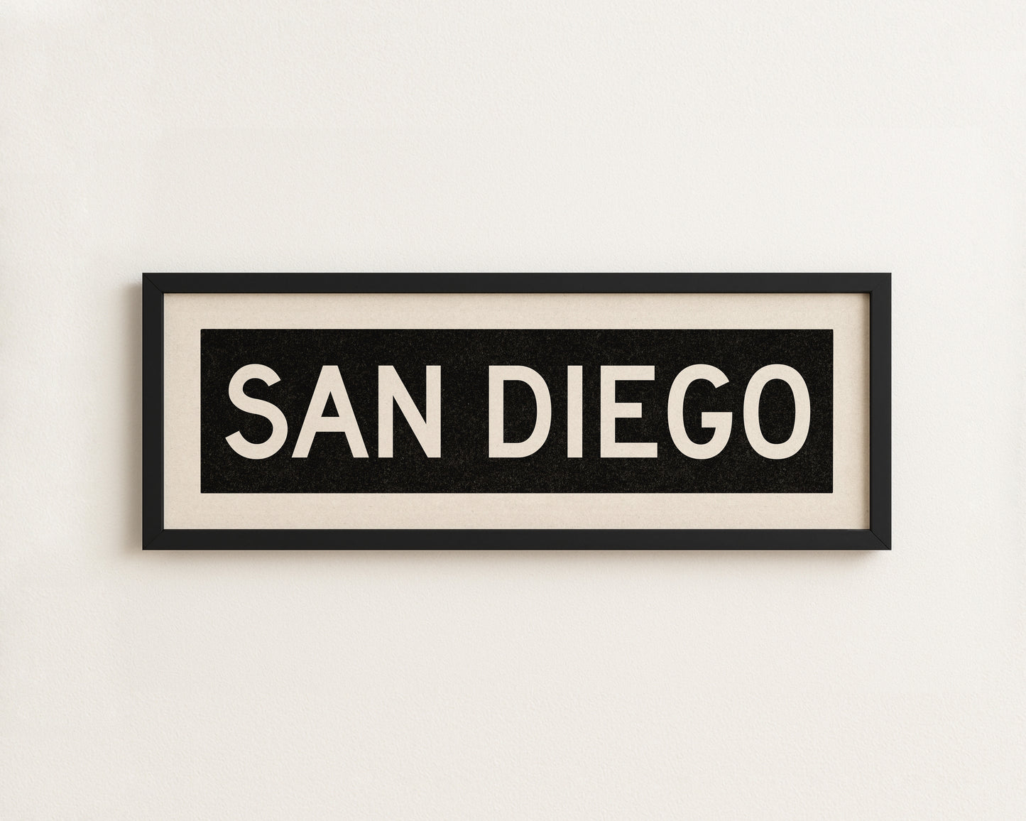 Framed San Diego California Bus Scroll