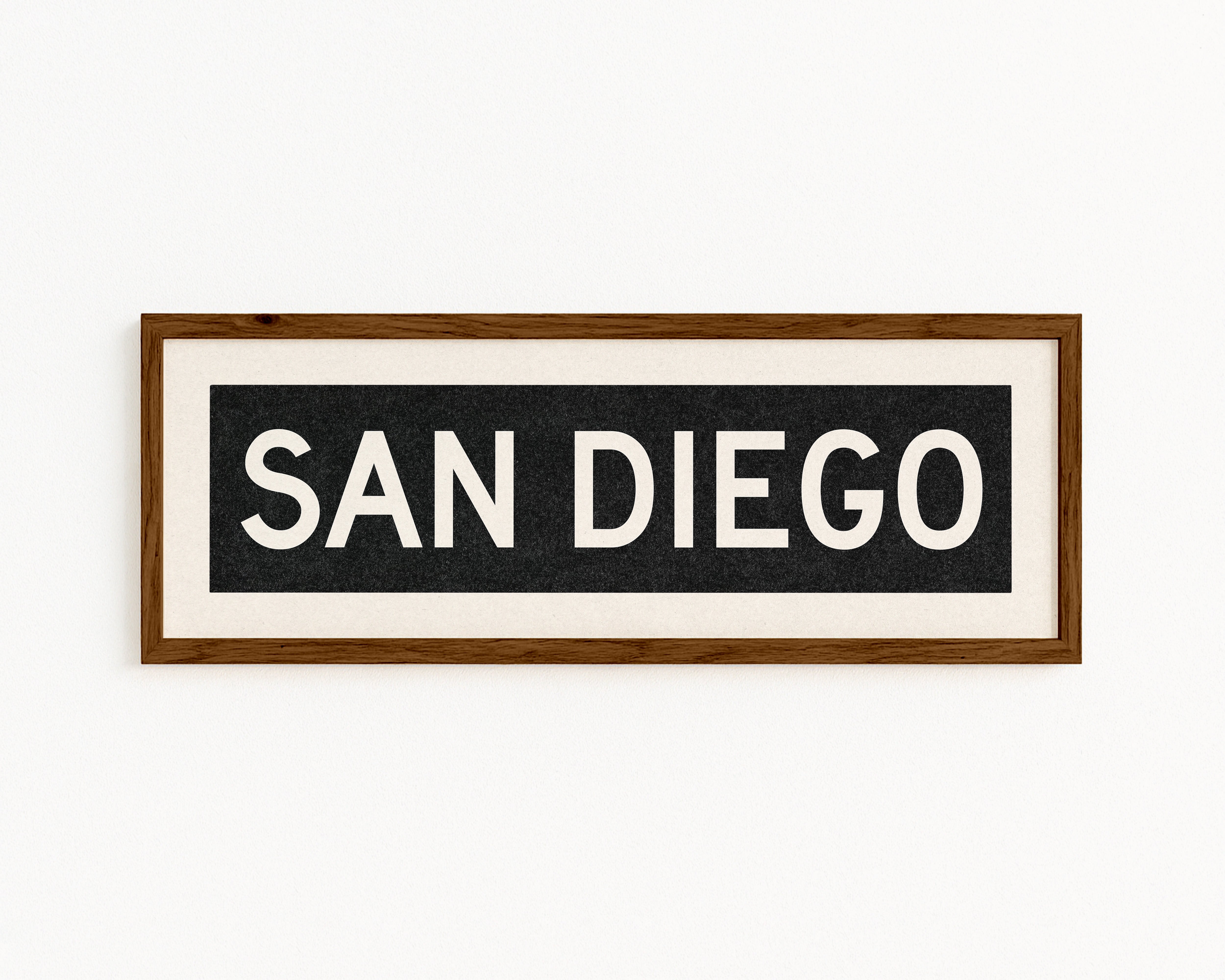 Framed San Diego California Bus Scroll - Tejas Country Club
