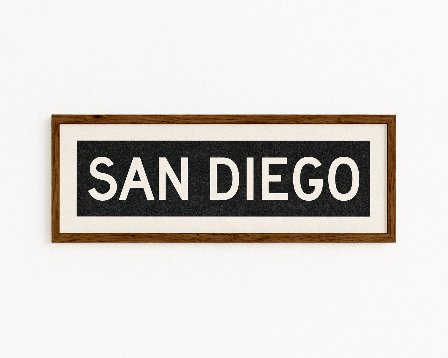 Framed San Diego California Bus Scroll