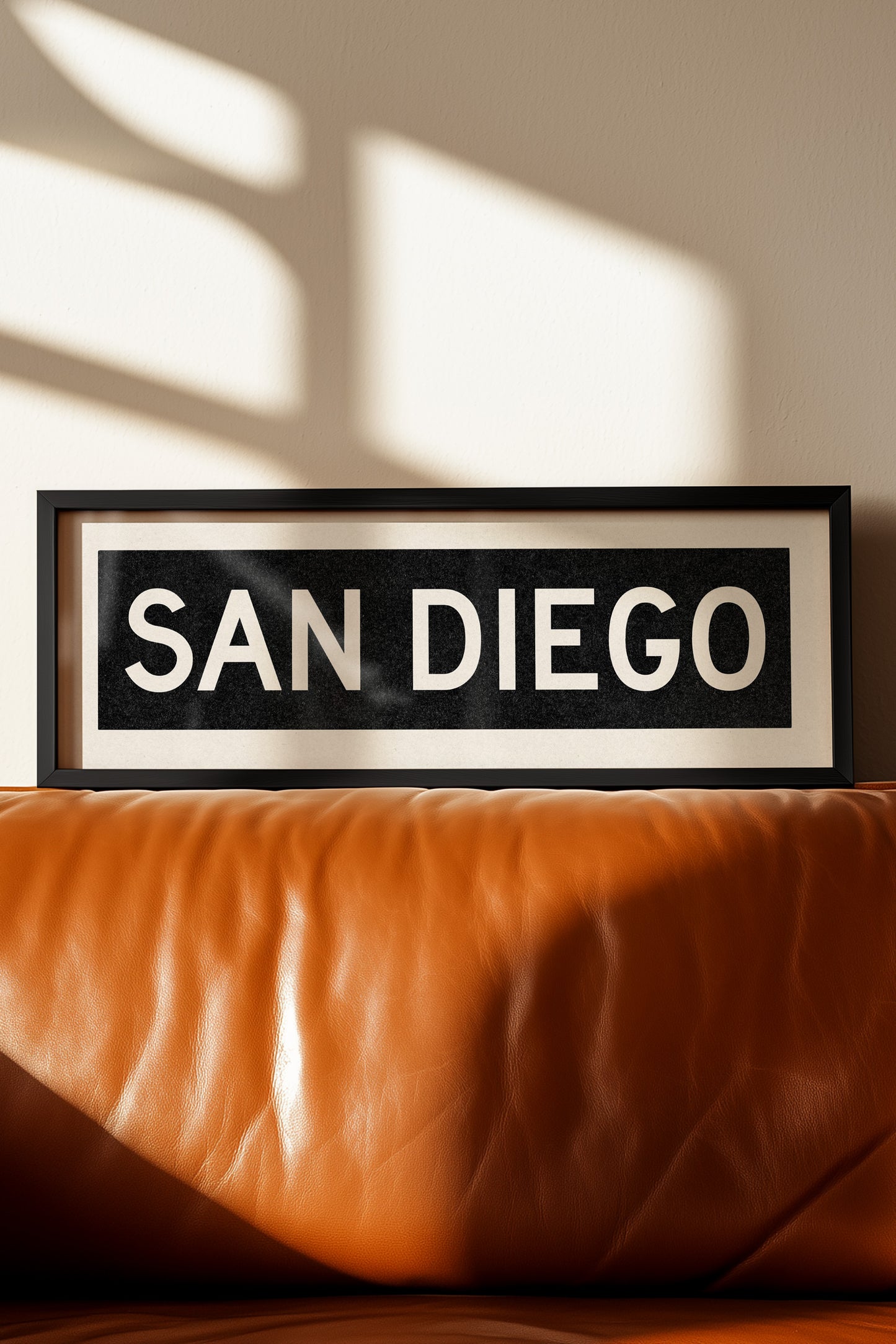 Framed San Diego California Bus Scroll