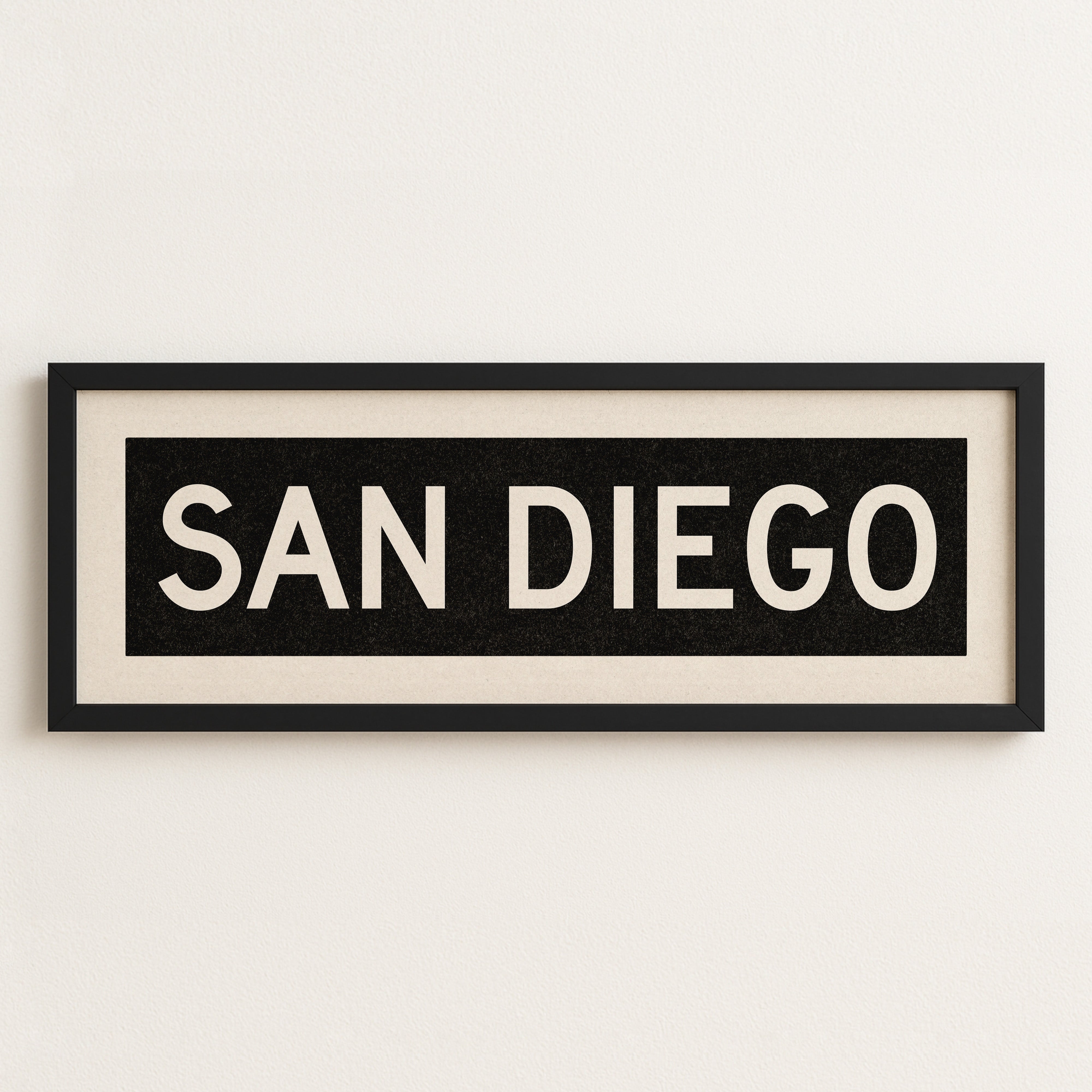 Framed San Diego California Bus Scroll - Tejas Country Club