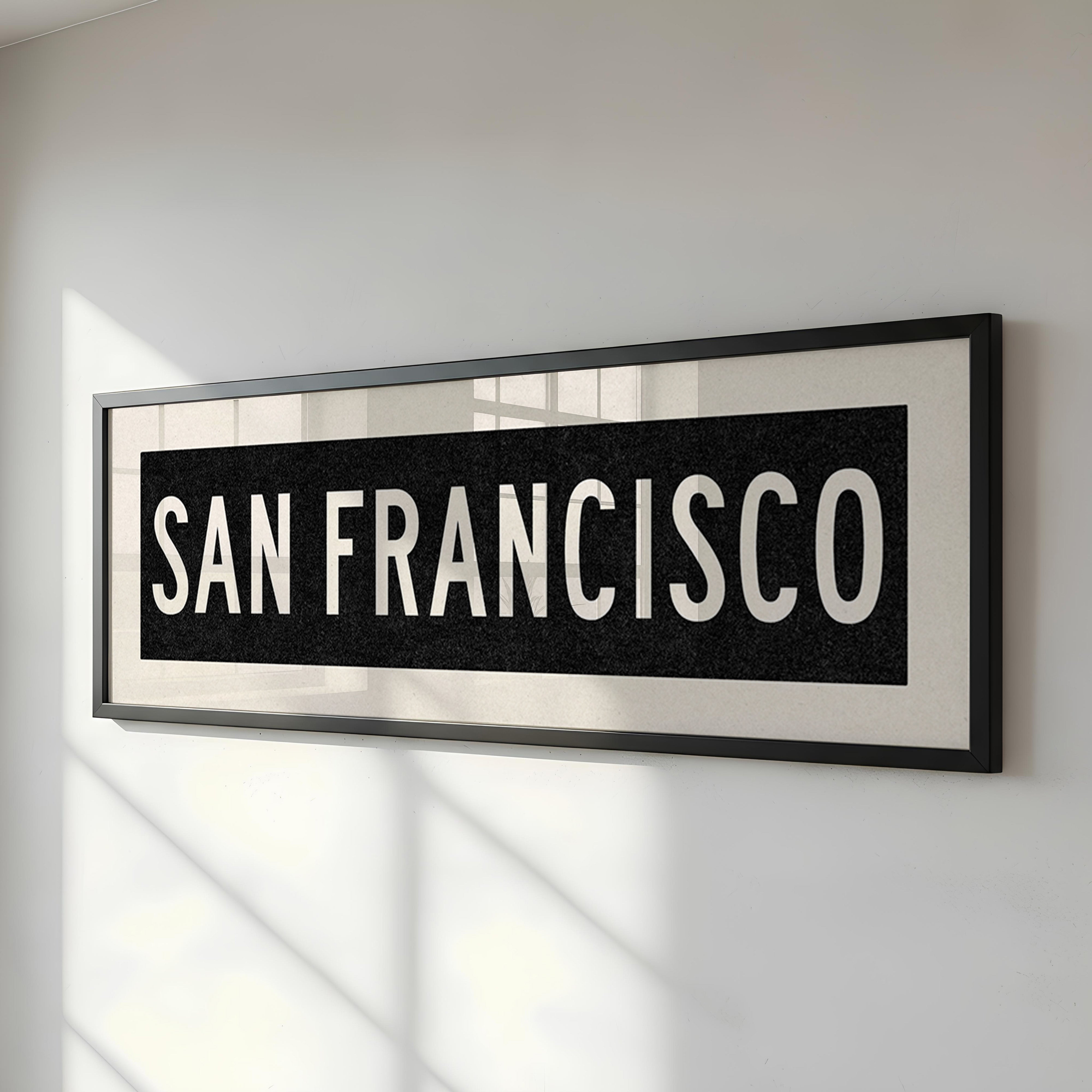 Framed San Francisco California Bus Scroll - Tejas Country Club