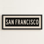 Framed San Francisco California Bus Scroll - Tejas Country Club