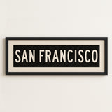 Framed San Francisco California Bus Scroll - Tejas Country Club