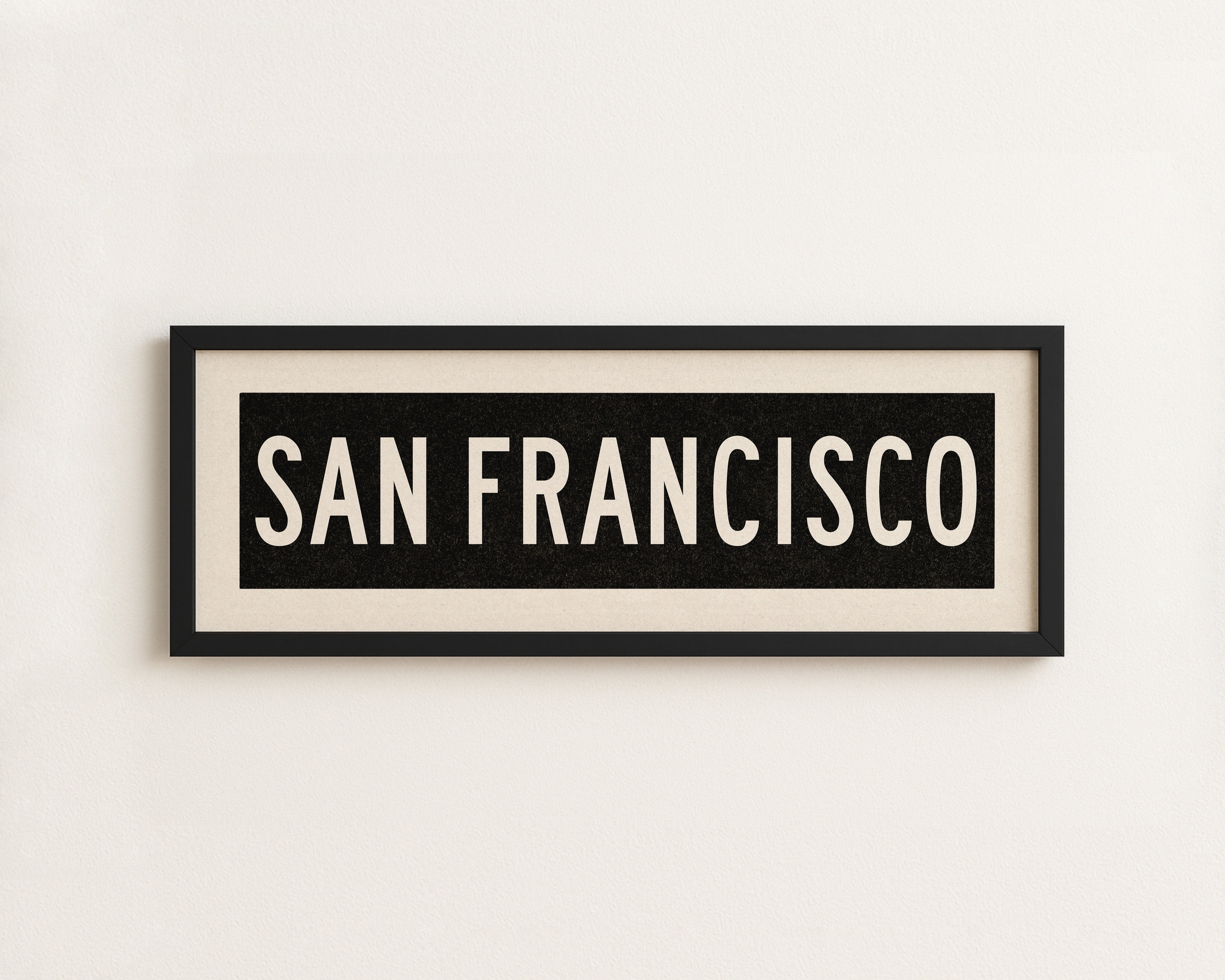 Framed San Francisco California Bus Scroll - Tejas Country Club