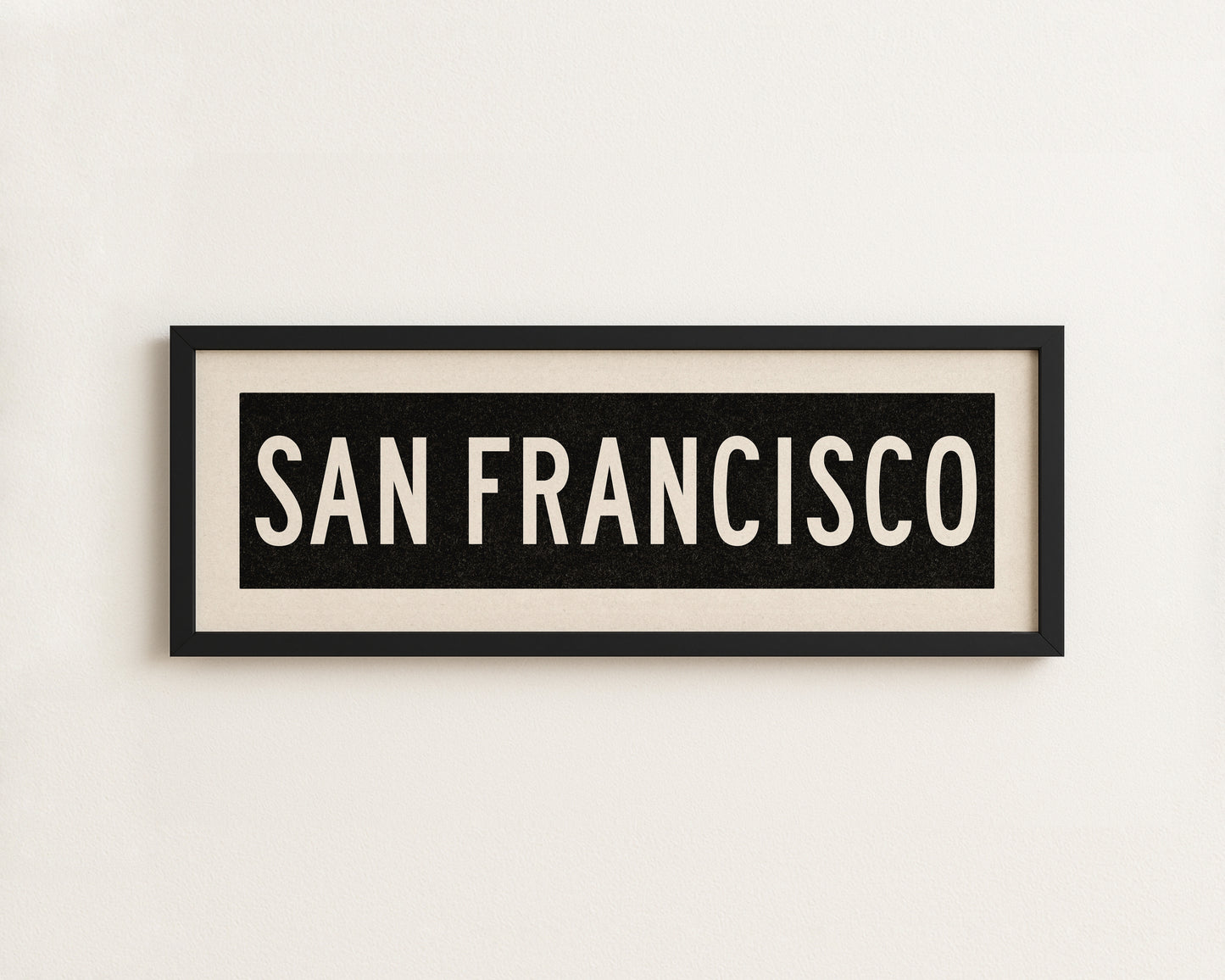 Framed San Francisco California Bus Scroll - Tejas Country Club