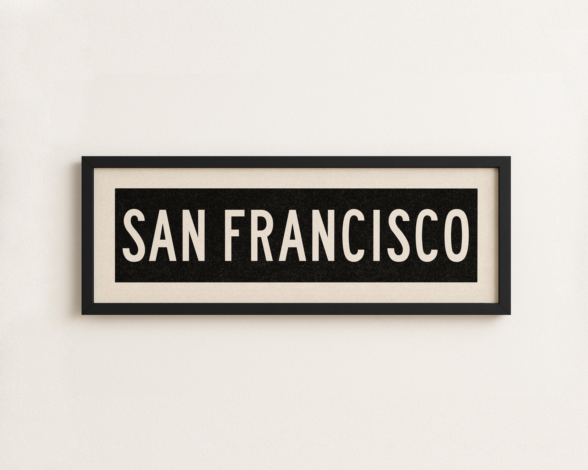Framed San Francisco California Bus Scroll - Tejas Country Club