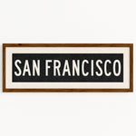 Framed San Francisco California Bus Scroll - Tejas Country Club