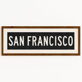 Framed San Francisco California Bus Scroll - Tejas Country Club