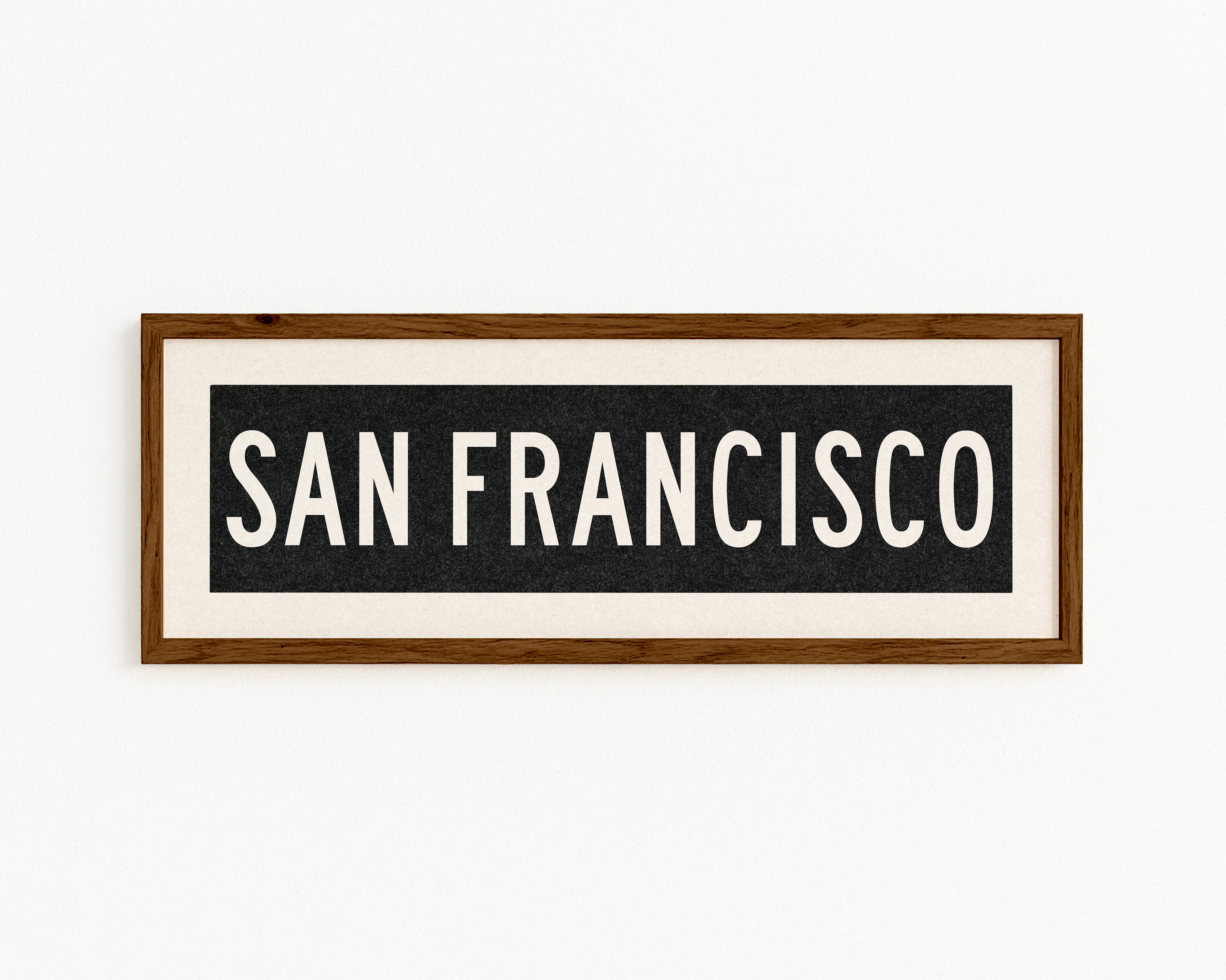 Framed San Francisco California Bus Scroll - Tejas Country Club