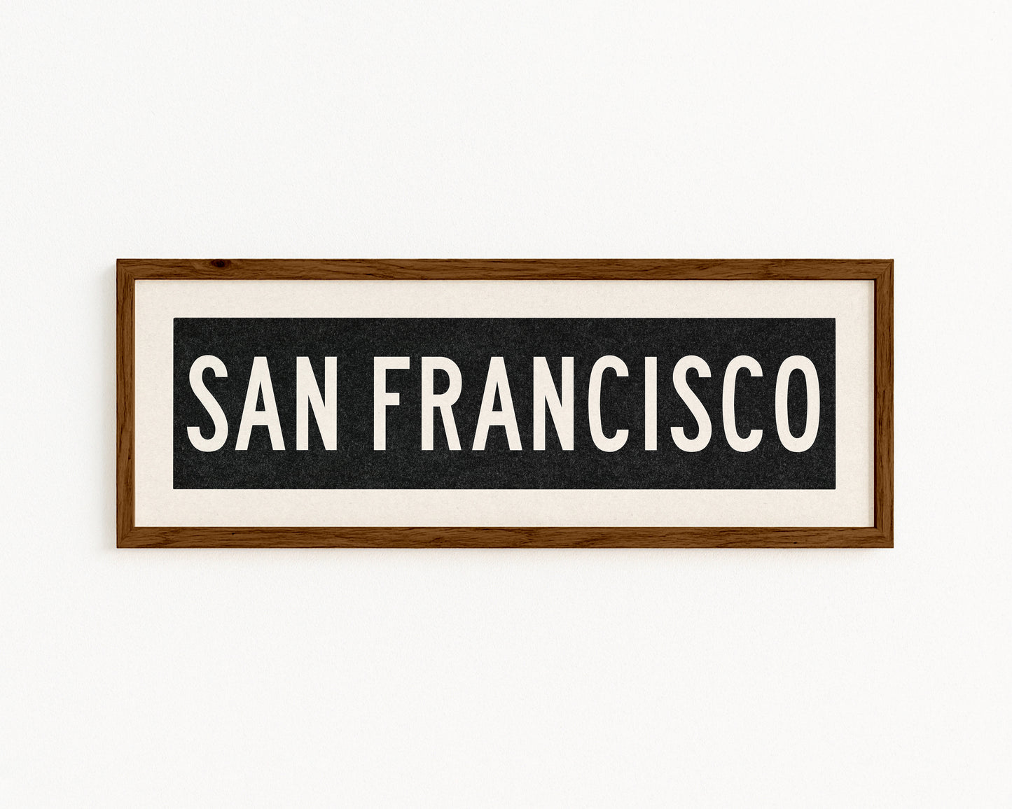 Framed San Francisco California Bus Scroll - Tejas Country Club