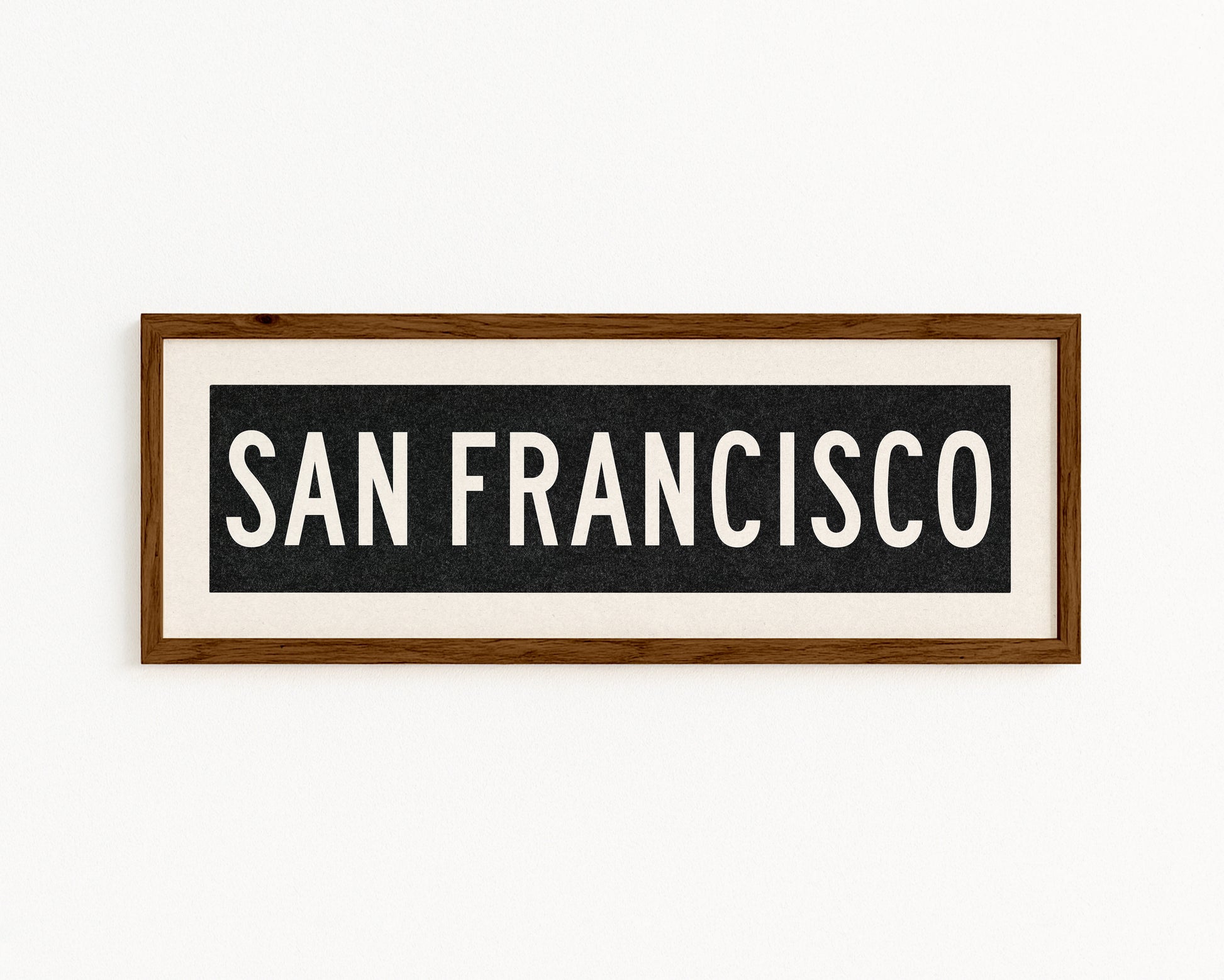 Framed San Francisco California Bus Scroll - Tejas Country Club