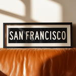 Framed San Francisco California Bus Scroll - Tejas Country Club