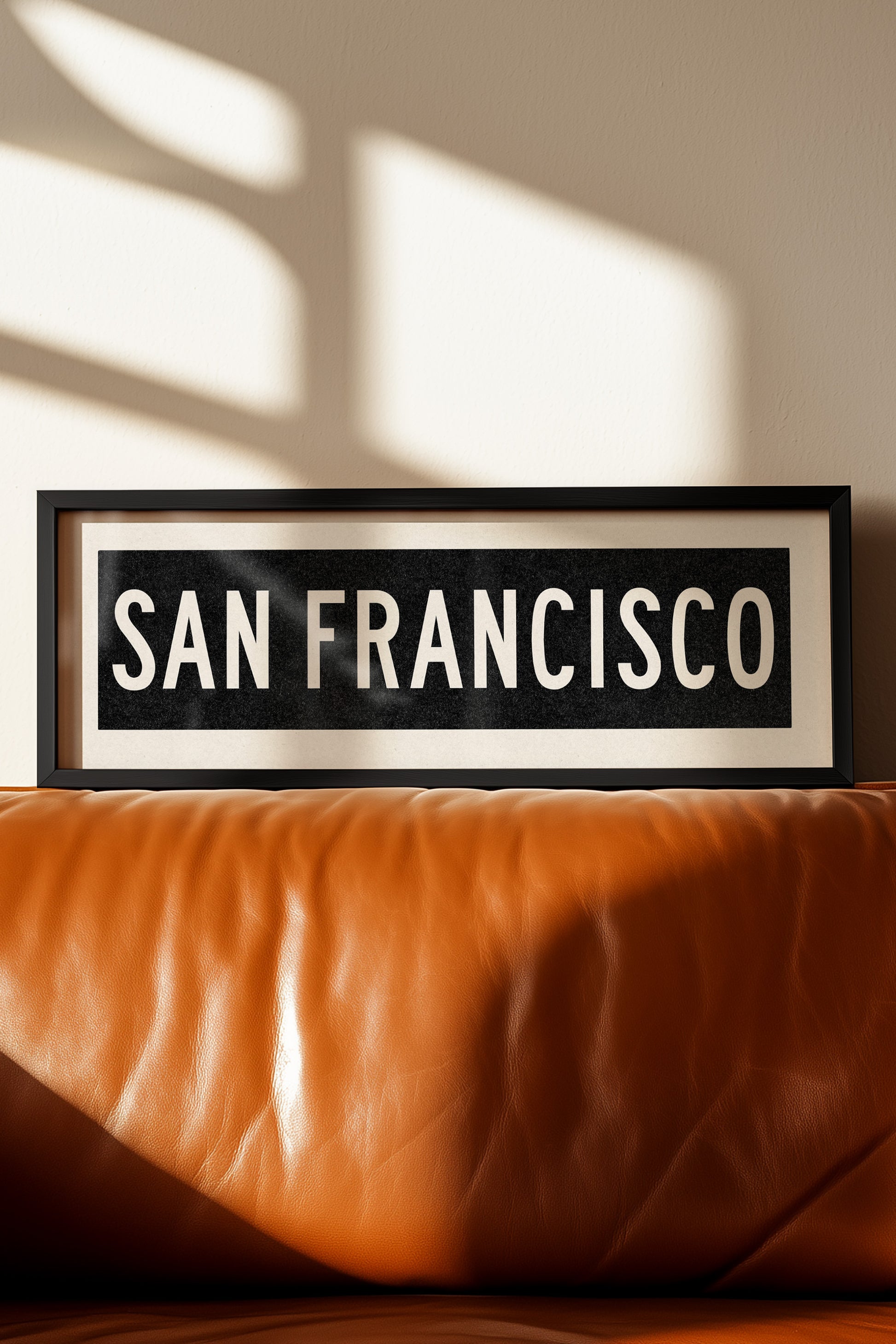 Framed San Francisco California Bus Scroll - Tejas Country Club