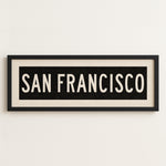 Framed San Francisco California Bus Scroll - Tejas Country Club