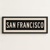 Framed San Francisco California Bus Scroll - Tejas Country Club