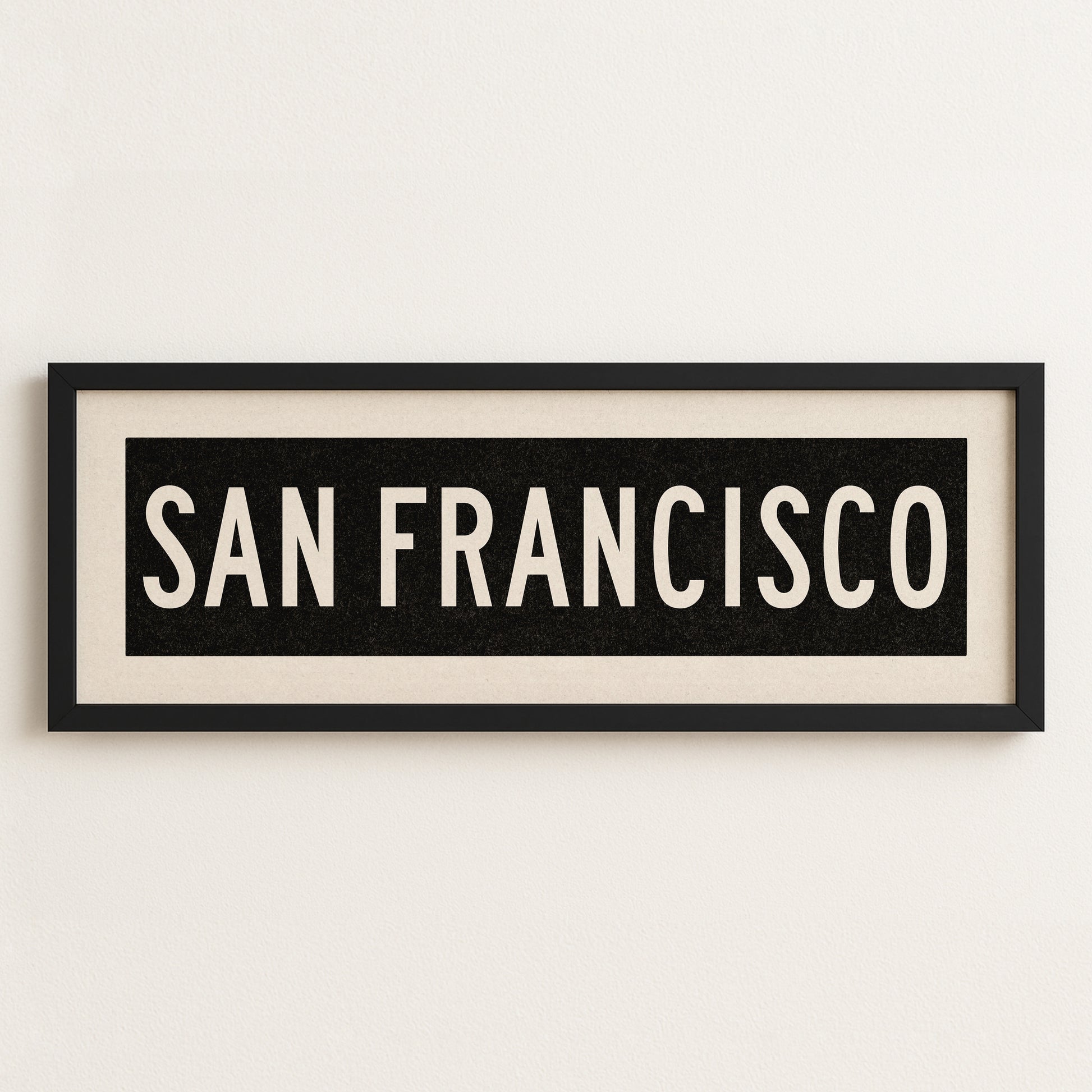 Framed San Francisco California Bus Scroll - Tejas Country Club