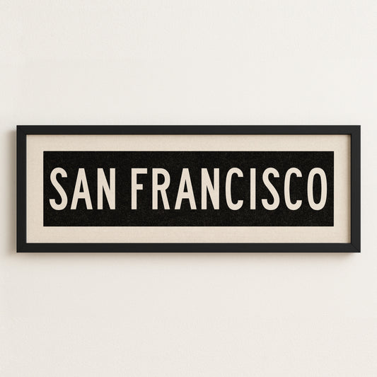 Framed San Francisco California Bus Scroll