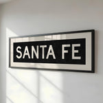 Framed Santa Fe New Mexico Bus Scroll - Tejas Country Club