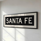 Framed Santa Fe New Mexico Bus Scroll - Tejas Country Club