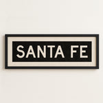 Framed Santa Fe New Mexico Bus Scroll - Tejas Country Club