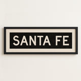 Framed Santa Fe New Mexico Bus Scroll - Tejas Country Club