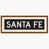Framed Santa Fe New Mexico Bus Scroll - Tejas Country Club