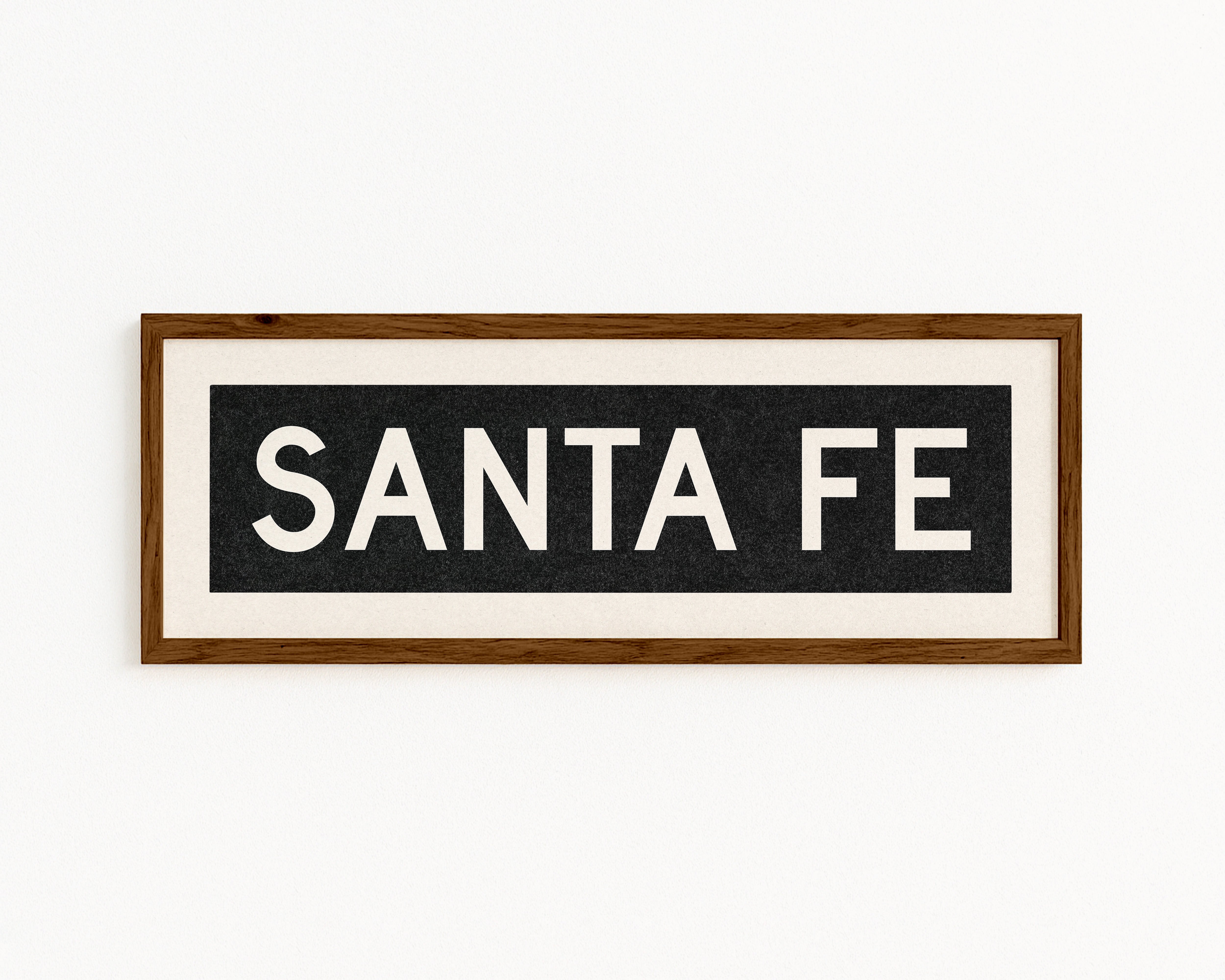 Framed Santa Fe New Mexico Bus Scroll - Tejas Country Club