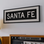 Framed Santa Fe New Mexico Bus Scroll - Tejas Country Club