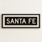 Framed Santa Fe New Mexico Bus Scroll - Tejas Country Club