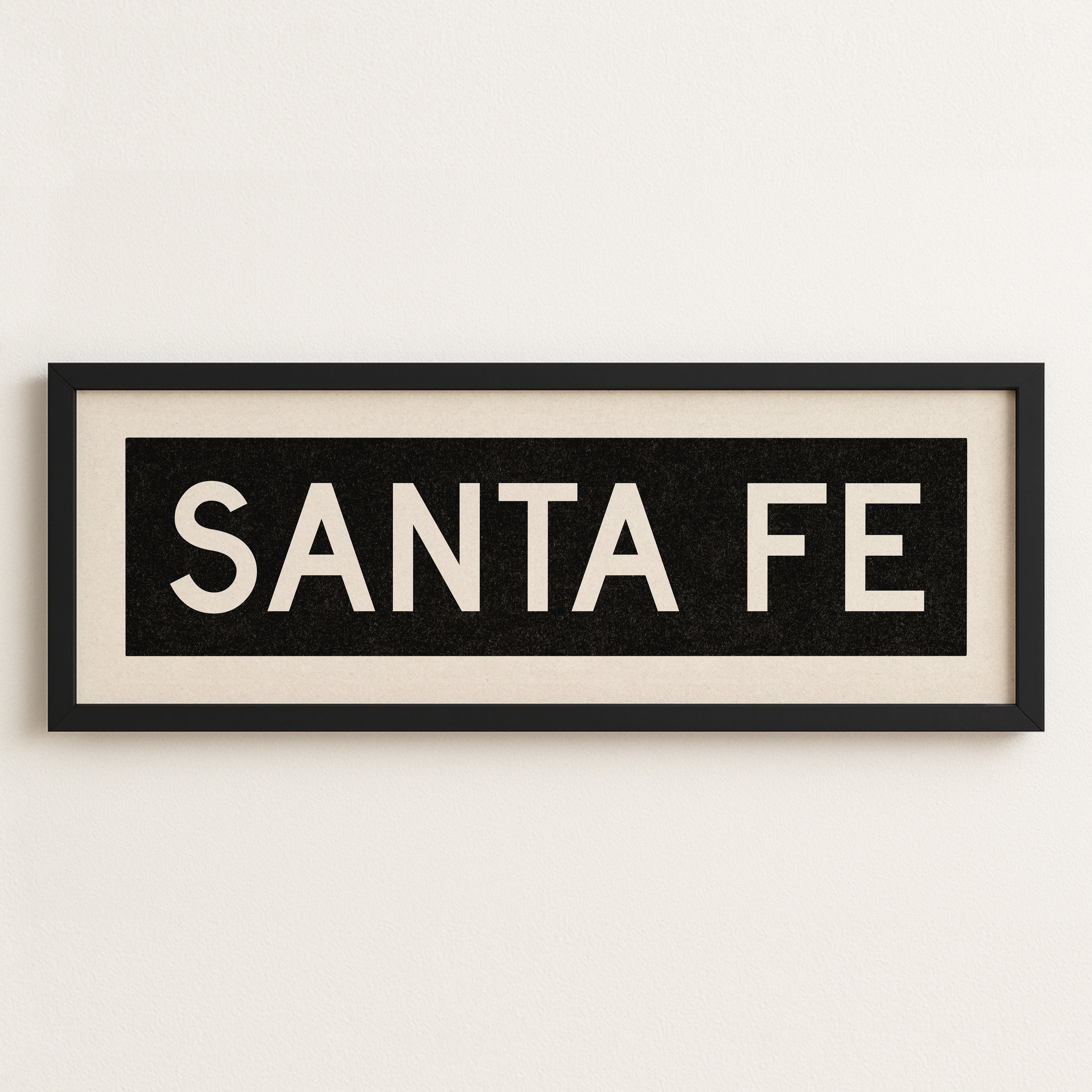 Framed Santa Fe New Mexico Bus Scroll - Tejas Country Club