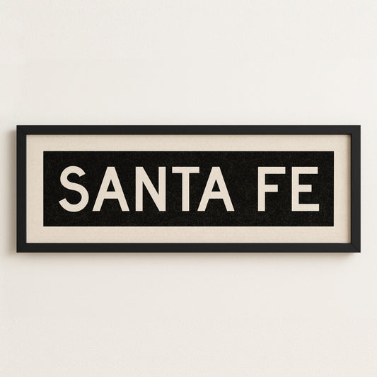 Framed Santa Fe New Mexico Bus Scroll