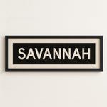 Framed Savannah Georgia Bus Scroll - Tejas Country Club