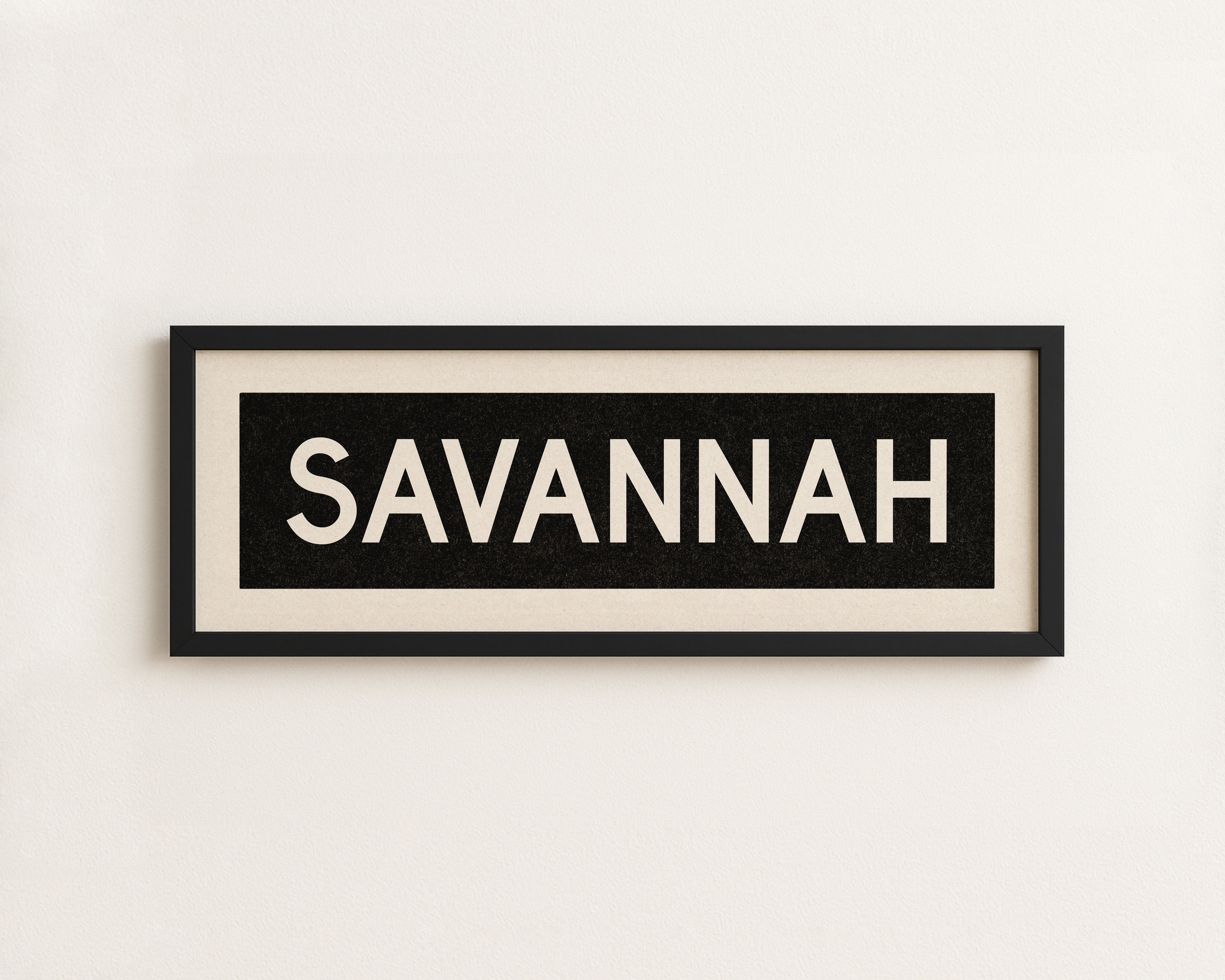 Framed Savannah Georgia Bus Scroll - Tejas Country Club