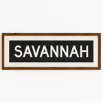 Framed Savannah Georgia Bus Scroll - Tejas Country Club