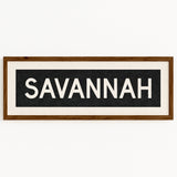 Framed Savannah Georgia Bus Scroll - Tejas Country Club