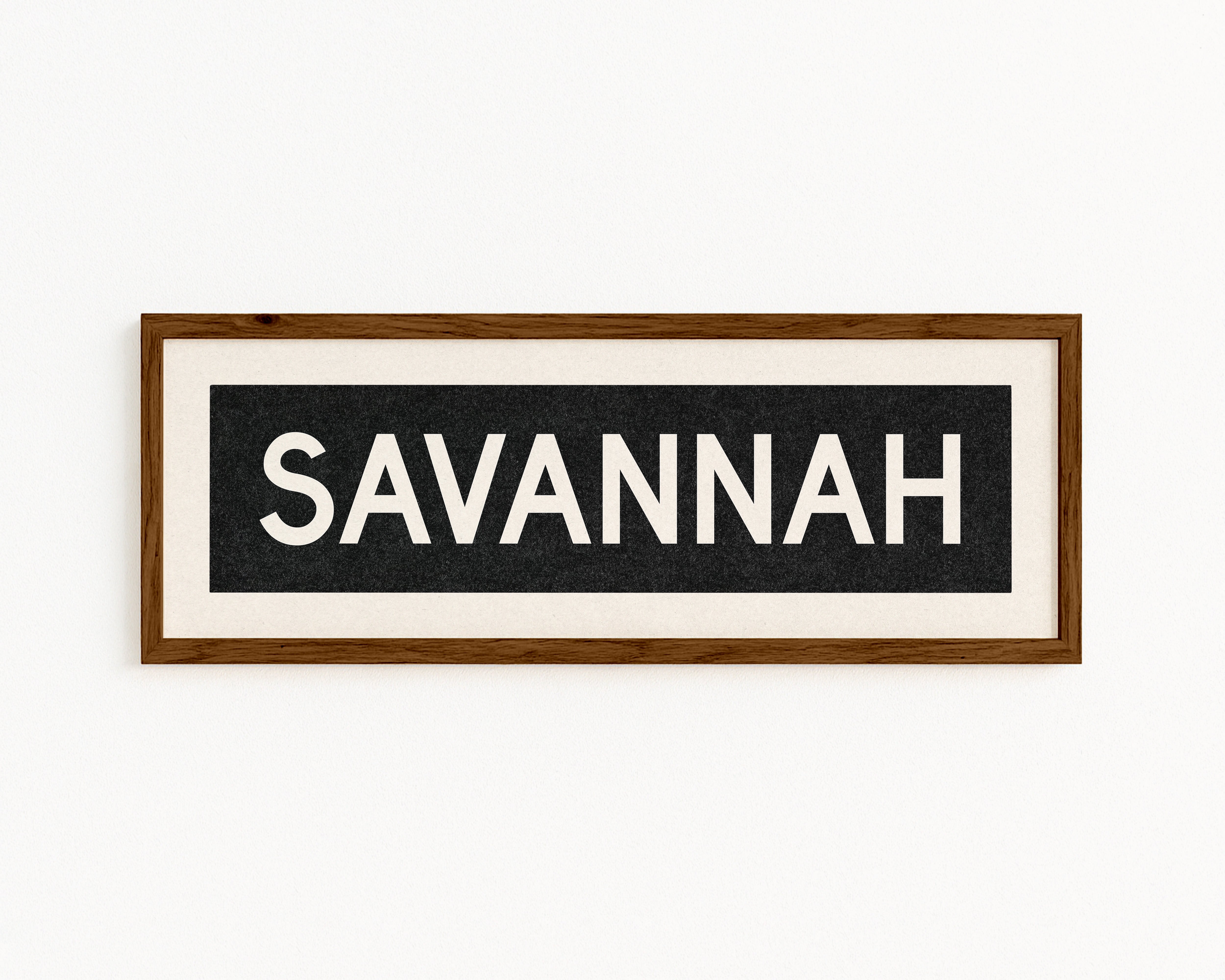 Framed Savannah Georgia Bus Scroll - Tejas Country Club
