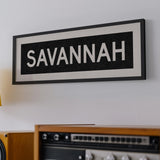 Framed Savannah Georgia Bus Scroll - Tejas Country Club