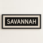 Framed Savannah Georgia Bus Scroll - Tejas Country Club