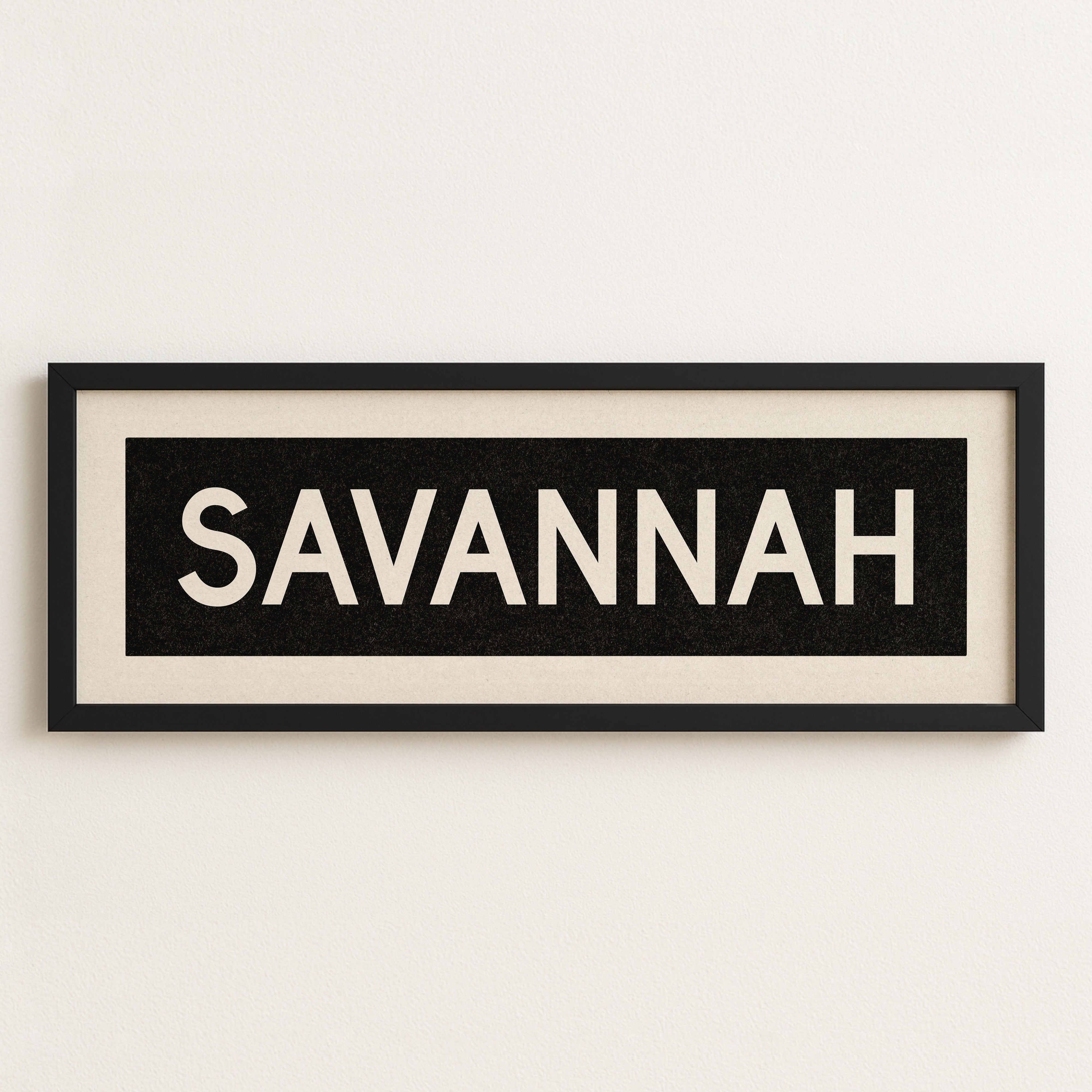 Framed Savannah Georgia Bus Scroll - Tejas Country Club