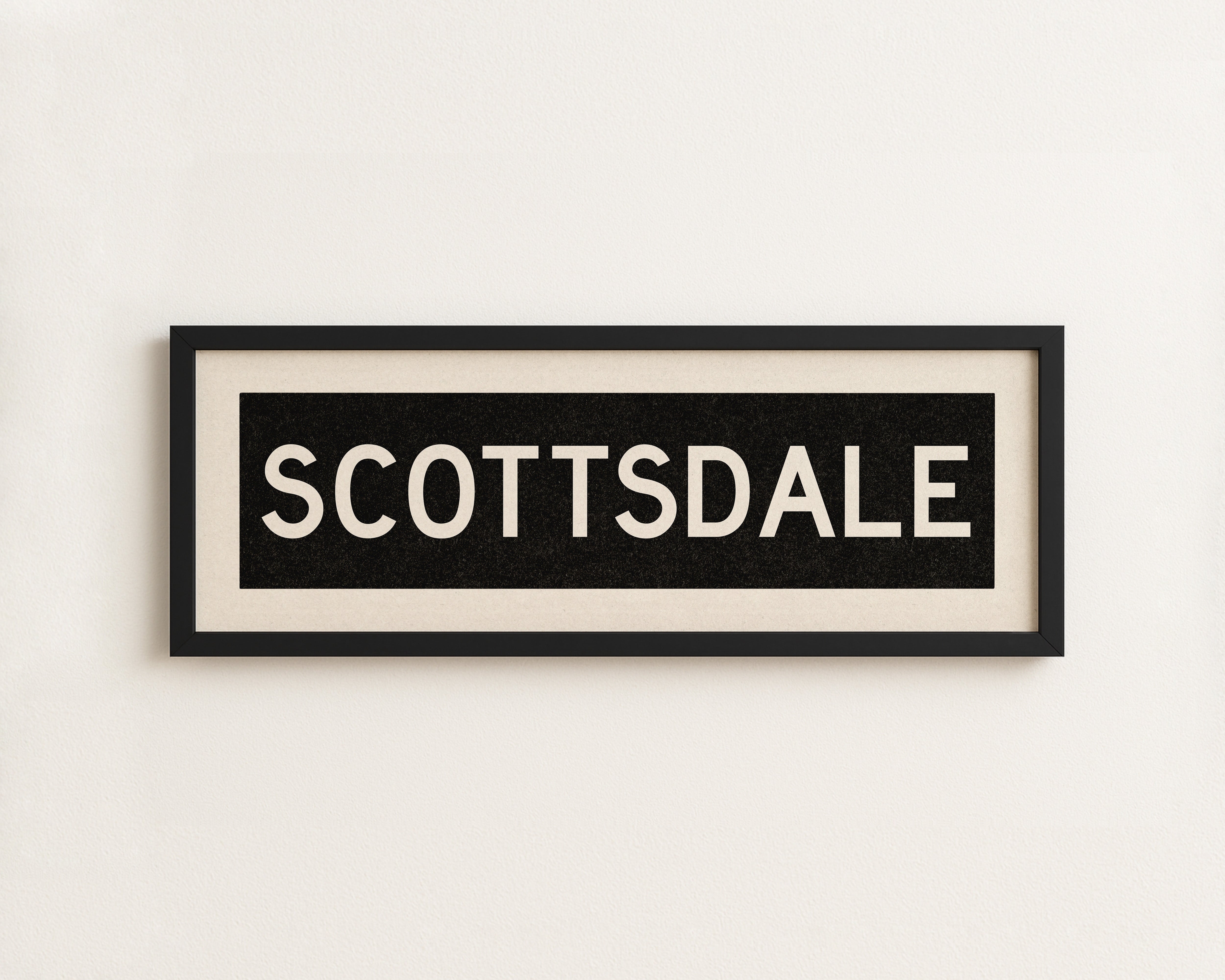 Framed Scottsdale Arizona Bus Scroll - Tejas Country Club