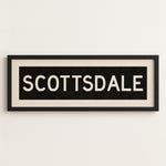 Framed Scottsdale Arizona Bus Scroll - Tejas Country Club
