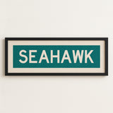 Framed Seahawk Bus Scroll