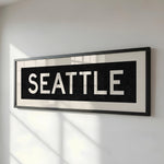 Framed Seattle Washington Bus Scroll - Tejas Country Club