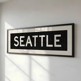 Framed Seattle Washington Bus Scroll - Tejas Country Club